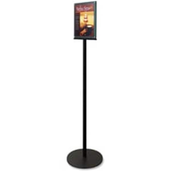 Deflecto Deflect-O Corporation DEF692056 Magnetic Sign Stand- Dual Sided- 12-.94in.x12-.94in.- 56in.- BK 692056 - main